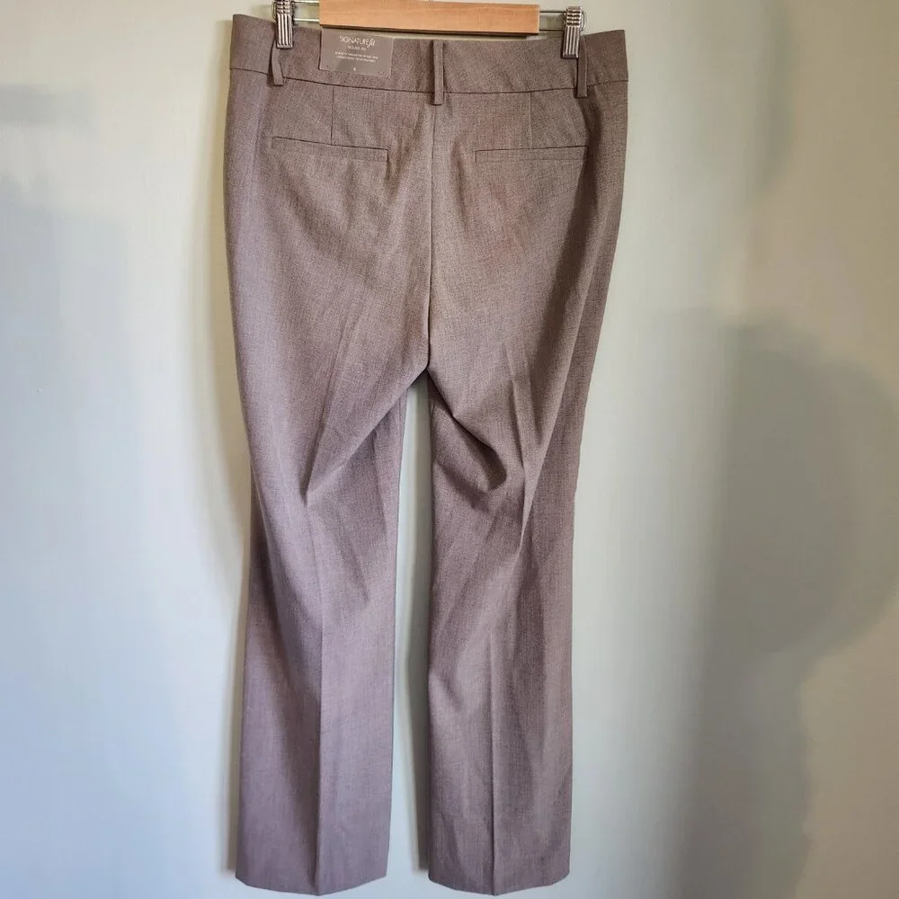 Ann Taylor Pants 8 Taupe Women's SignatureFit Trouser Leg Office Career NEW - Picture 4 of 9